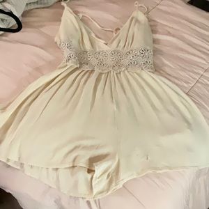 Pearl white romper